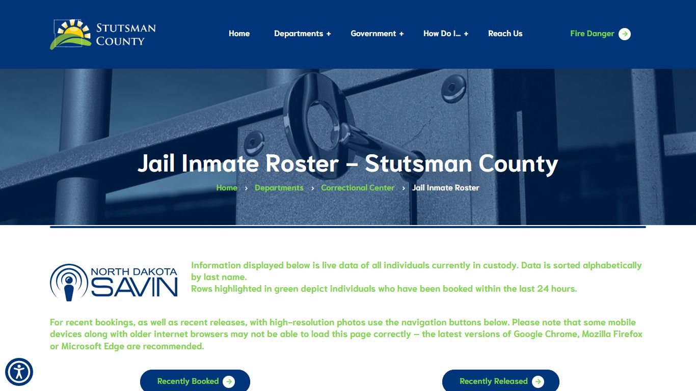 Jail Inmate Roster - Stutsman County