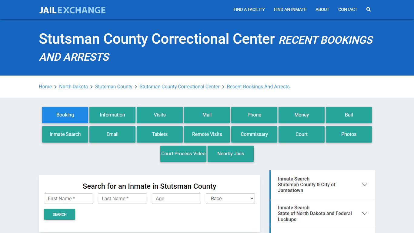 Stutsman County Correctional Center Recent Bookings And Arrests