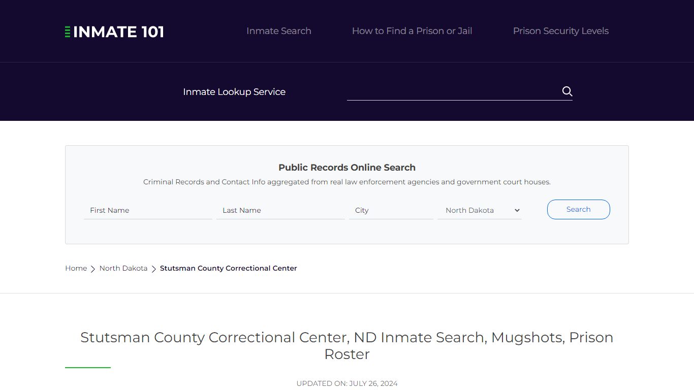 Stutsman County Correctional Center, ND Inmate Search, Mugshots, Prison ...